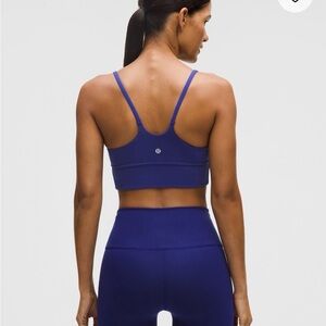 Lululemon Wunder Train Strappy Wrapped Bra -Deep Sea Blue